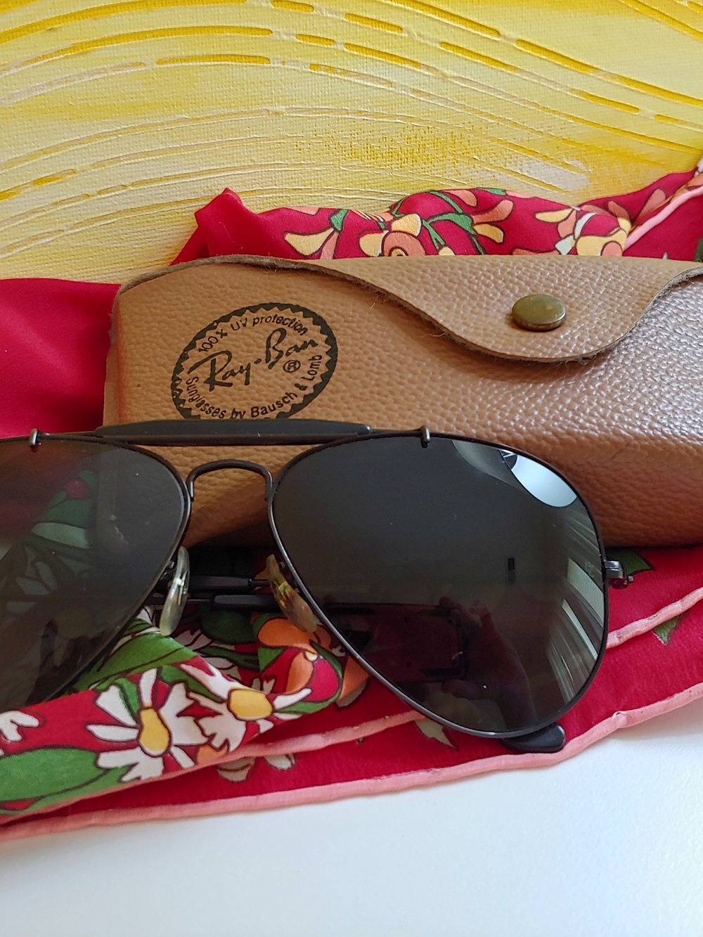 Vintage Ray-Ban Outdoorsman Sunglasses - Black Lenses, Black Frame